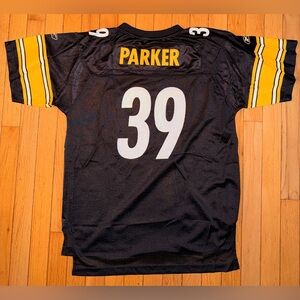 Parker Steelers Home Black Jersey By Reebok Onfield  Youth Size XL 18-20 EUC
